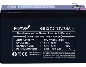GB12-7.0 ll 12V-7.0Ah l 220W-5min