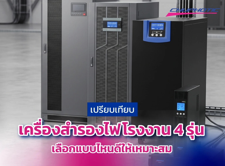 เปรียบเทียบเครื่องสำรองไฟโรงงาน 4 รุ่น เลือกแบบไหนดีให้เหมาะสม